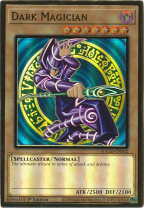 Dark Magician - MAGO-EN002 - Premium Gold Rare 1st Edition