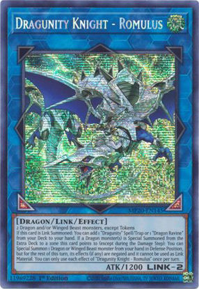 Dragunity Knight - Romulus - MP20-EN145 - Prismatic Secret Rare 1st Edition