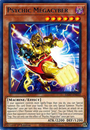 Psychic Megacyber - LED7-EN033 - Rare 1st Edition