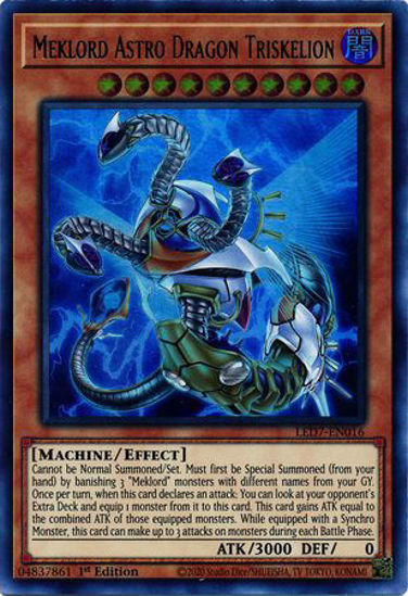 Meklord Astro Dragon Triskelion - LED7-EN016 - Ultra Rare 1st Edition