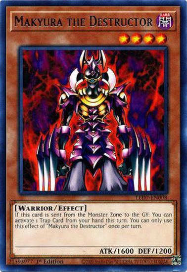 Makyura the Destructor - LED7-EN008 - Rare 1st Edition