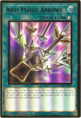 Anti-Magic Arrows - MAGO-EN043 - Premium Gold Rare 1st Edition