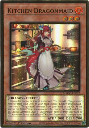 Kitchen Dragonmaid - MAGO-EN022 - Premium Gold Rare 1st Edition