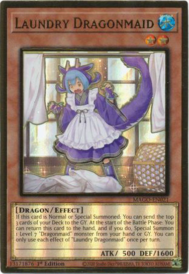 Laundry Dragonmaid - MAGO-EN021 - Premium Gold Rare 1st Edition