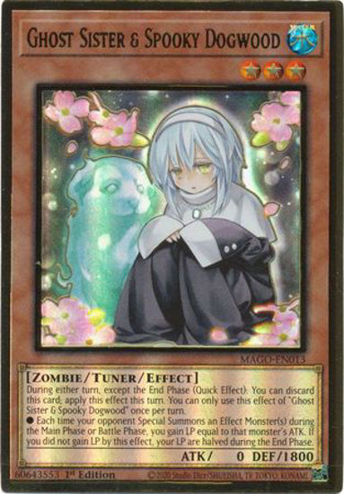 Ghost Sister & Spooky Dogwood - MAGO-EN013 - Premium Gold Rare 1st Edition