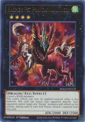 Harpie's Pet Phantasmal Dragon - MAGO-EN132 - Gold Rare 1st Edition