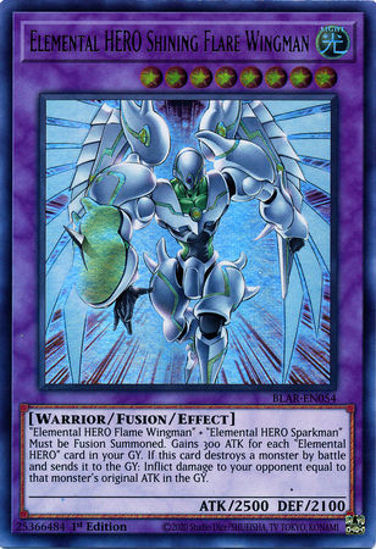 Elemental HERO Shining Flare Wingman - BLAR-EN054 - Ultra Rare 1st Edition