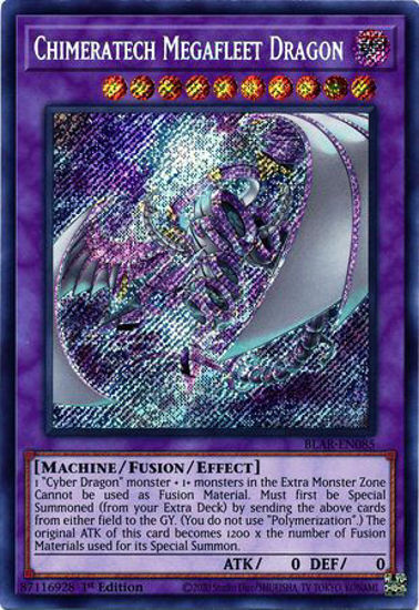 Chimeratech Megafleet Dragon - BLAR-EN085 - Secret Rare 1st Edition