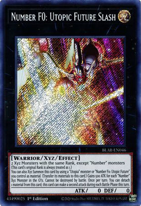 Number F0: Utopic Future Slash - BLAR-EN046 - Secret Rare 1st Edition