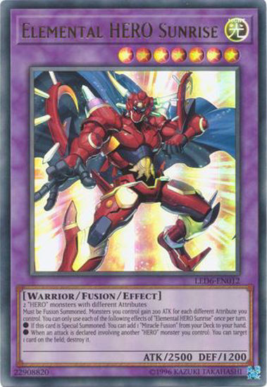 Elemental HERO Sunrise - LED6-EN012 - Ultra Rare Unlimited