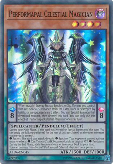 Performapal Celestial Magician - LED6-EN045 - Super Rare Unlimited