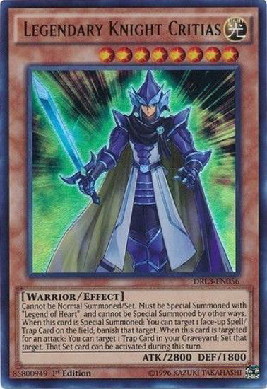 Legendary Knight Critias - DRL3-EN056 - Ultra Rare 1st Edition