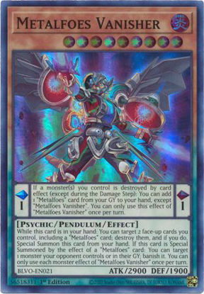 Metalfoes Vanisher - BLVO-EN021 - Super Rare 1st Edition