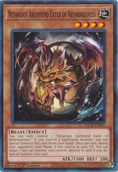 Nefarious Archfiend Eater of Nefariousness - SDCH-EN007 - Common 1st Edition