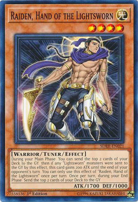 Raiden, Hand of the Lightsworn - SDRR-EN021 - Common 1st Edition