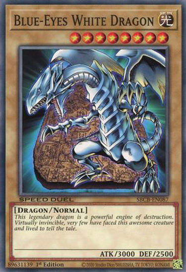 Blue-Eyes White Dragon - SBCB-EN087 - Common 1st Edition