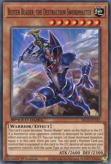 Buster Blader, the Destruction Swordmaster - SBCB-EN182 - Common 1st Edition