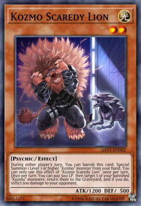 Kozmo Scaredy Lion - SHVI-EN082 - Super Rare 1st Edition