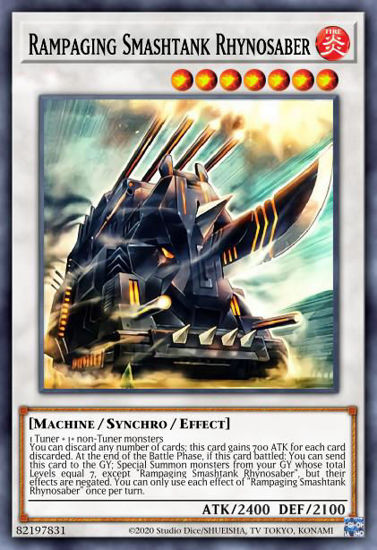 Rampaging Smashtank Rhynosaber - ROTD-EN093 - Super Rare 1st Edition