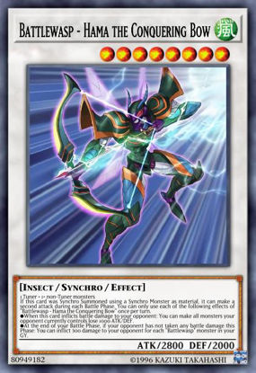 Battlewasp - Hama the Conquering Bow - BLHR-EN038 - Secret Rare 1st Edition