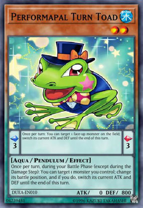 Performapal Turn Toad - DUEA-EN010 - Rare 1st Edition