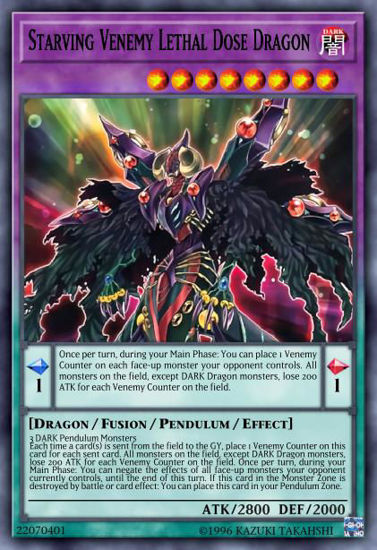 Starving Venemy Lethal Dose Dragon - DUOV-EN037 - Ultra Rare 1st Edition