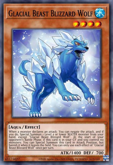 Glacial Beast Blizzard Wolf - BLAR-EN031 - Secret Rare 1st Edition