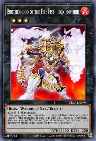 Brotherhood of the Fire Fist - Lion Emperor - BLAR-EN066 - Ultra Rare 1st Edition