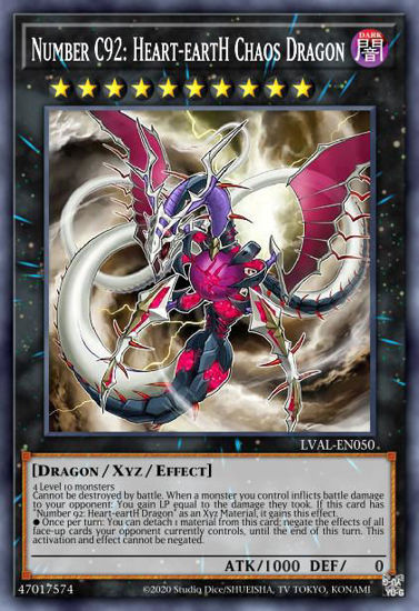 Number C92: Heart-eartH Chaos Dragon - BLAR-EN069 - Secret Rare 1st Edition