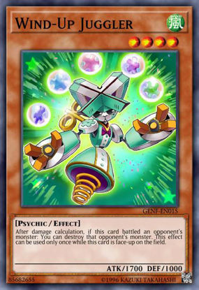 Wind-Up Juggler - BP03-EN086 - Shatterfoil Rare 1st Edition