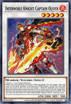 Infernoble Knight Captain Oliver - PHRA-EN038 - Super Rare 1st Edition