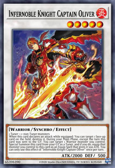 Infernoble Knight Captain Oliver - PHRA-EN038 - Super Rare 1st Edition