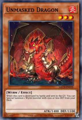 Unmasked Dragon - EGO1-EN016 - Common 1st Edition