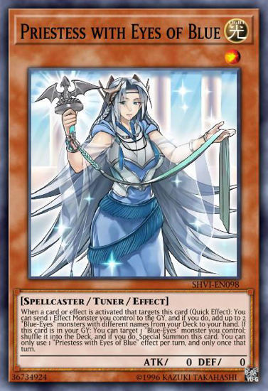 Priestess with Eyes of Blue - LDS2-EN007 - Common 1st Edition