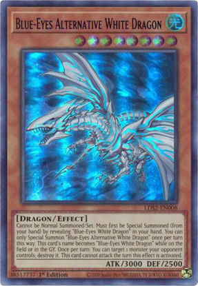 Blue-Eyes Alternative White Dragon (Blue) - LDS2-EN008 - Ultra Rare 1st Edition