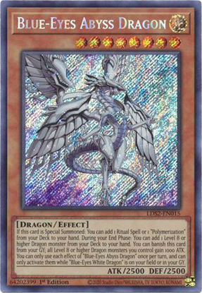 Blue-Eyes Abyss Dragon - LDS2-EN015 - Secret Rare 1st Edition (Sealed)