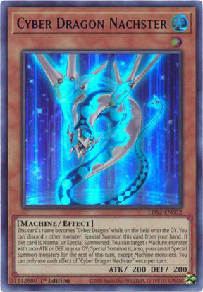 Cyber Dragon Nachster (Blue) - LDS2-EN032 - Ultra Rare 1st Edition