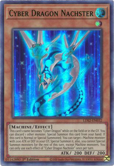 Cyber Dragon Nachster (Green) - LDS2-EN032 - Ultra Rare 1st Edition