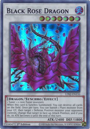 Black Rose Dragon (Purple) - LDS2-EN110 - Ultra Rare 1st Edition