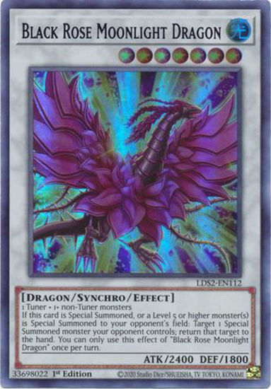 Black Rose Moonlight Dragon (Purple) - LDS2-EN112 - Ultra Rare 1st Edition