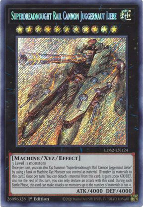 Superdreadnought Rail Cannon Juggernaut Liebe - LDS2-EN124 - Secret Rare 1st Edition (Sealed)