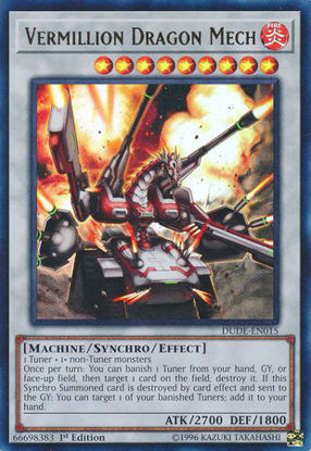 Vermillion Dragon Mech - DUDE-EN015 - Ultra Rare 1st Edition