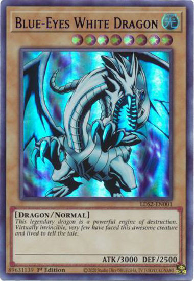 Blue-Eyes White Dragon (Purple) - LDS2-EN001 - Ultra Rare 1st Edition