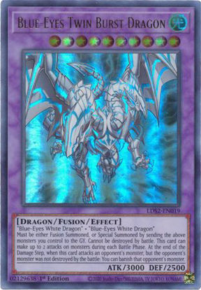 Blue-Eyes Twin Burst Dragon - LDS2-EN019 - Ultra Rare 1st Edition