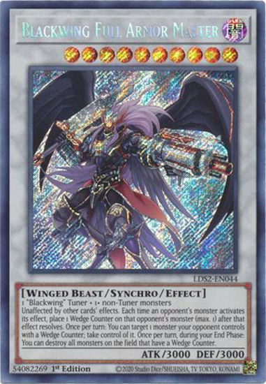 Blackwing Full Armor Master - LDS2-EN044 - Secret Rare 1st Edition