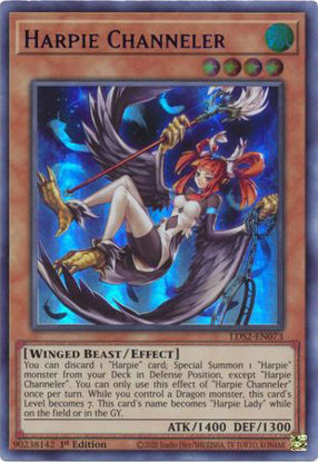 Harpie Channeler (Purple) - LDS2-EN073 - Ultra Rare 1st Edition