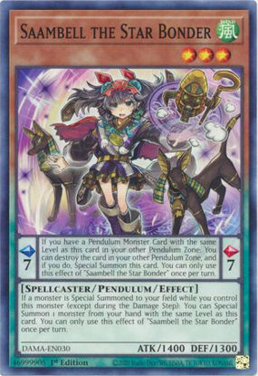 Saambell the Star Bonder - DAMA-EN030 - Common 1st Edition