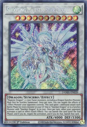 Shooting Majestic Star Dragon - DAMA-EN039 - Secret Rare 1st Edition