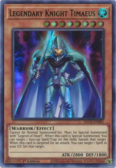 Legendary Knight Timaeus (Green) - DLCS-EN001 - Ultra Rare 1st Edition