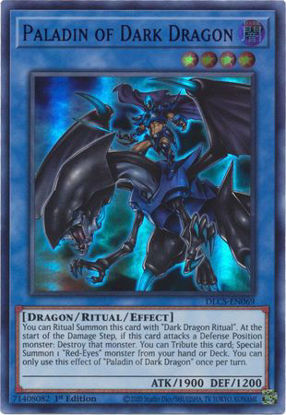 Paladin of Dark Dragon (Blue) - DLCS-EN069 - Ultra Rare 1st Edition